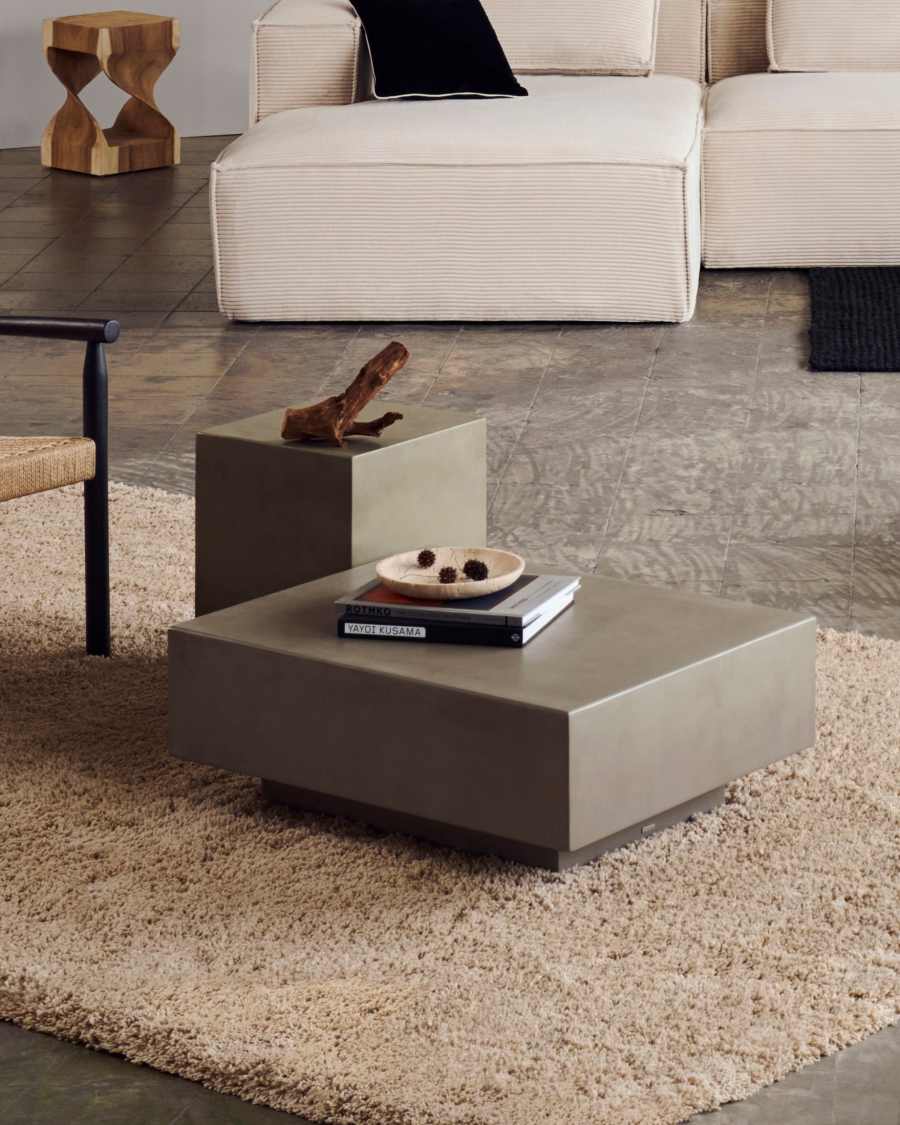Rustella cement coffee table, 80 x 60 cm