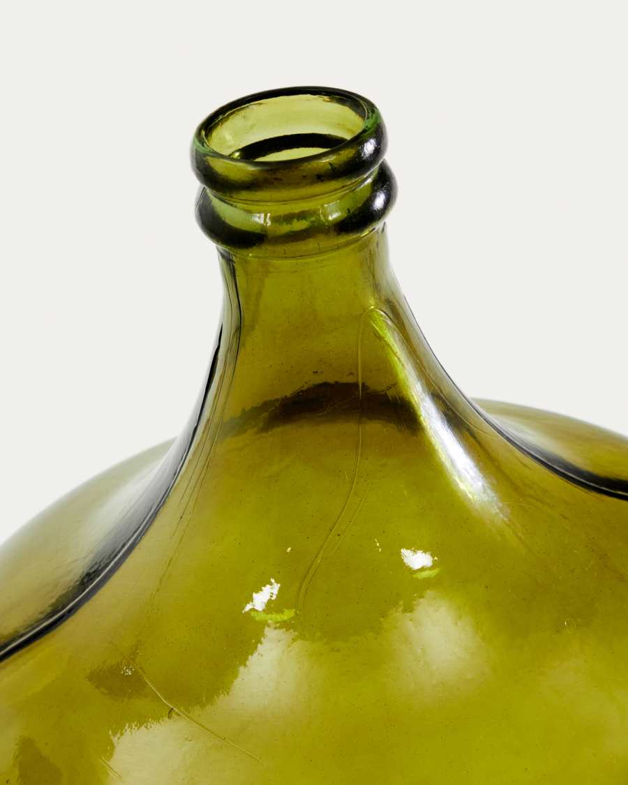 Grande bouteille Fiobe en verre recyclé vert