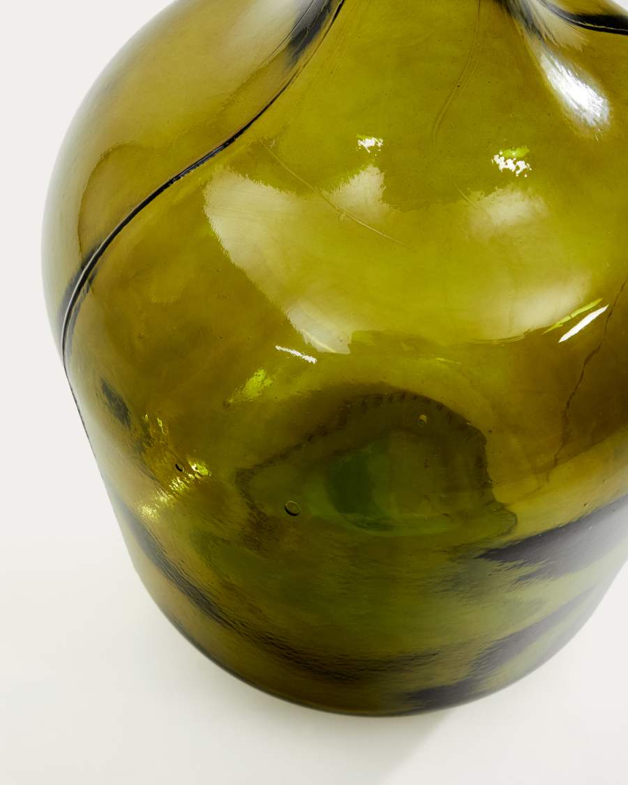 Grande bouteille Fiobe en verre recyclé vert