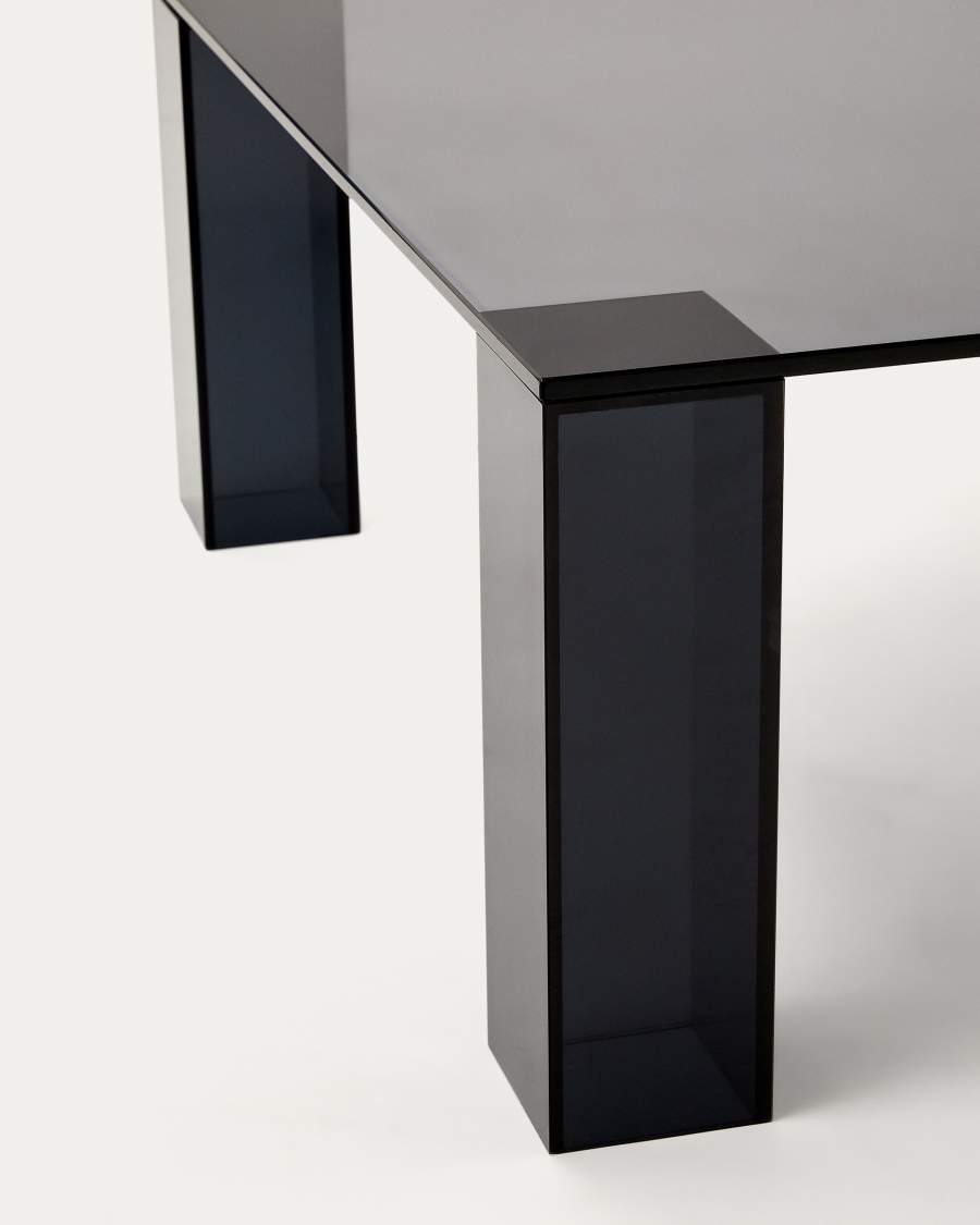Adularia dark-grey, tempered-glass side table, 85 x 85 cm