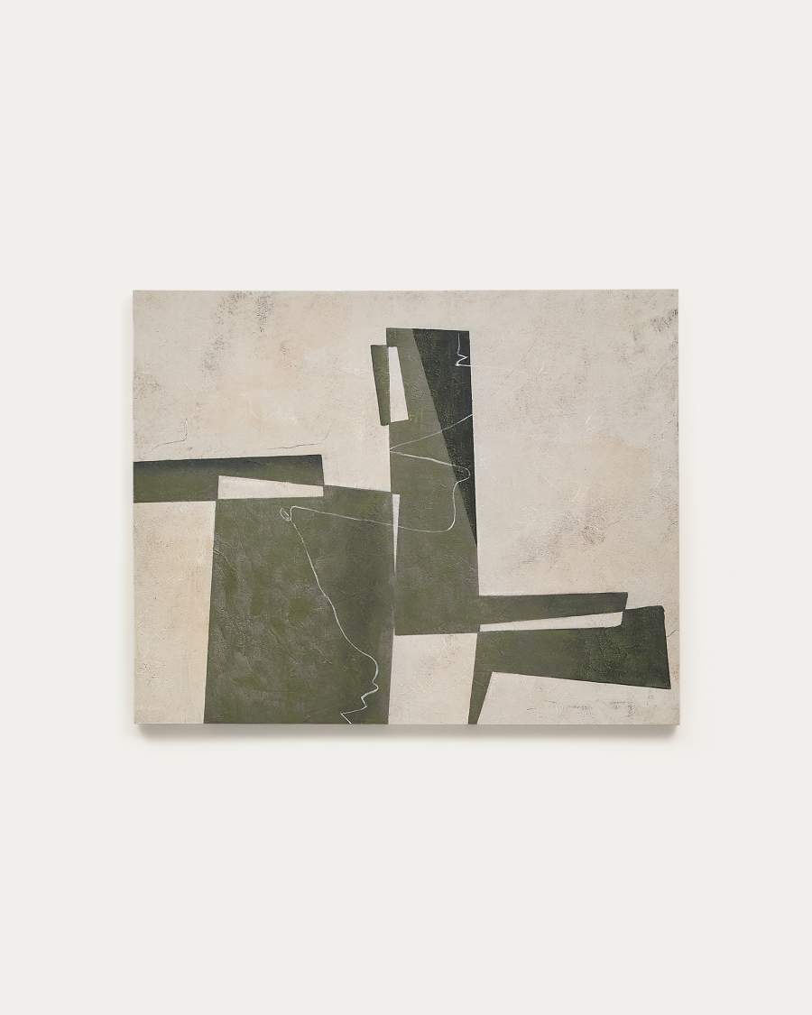 Fida, green abstract canvas, 118 x 94 cm