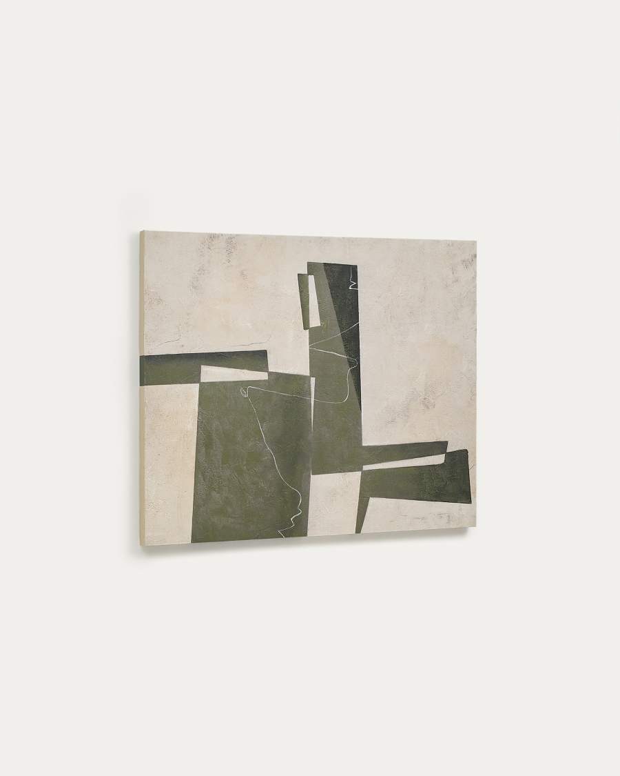 Fida, green abstract canvas, 118 x 94 cm