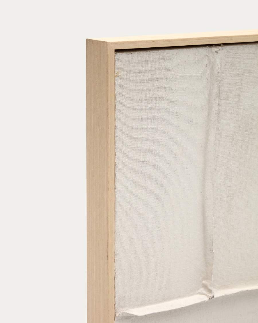 Klis white linen picture with geometric shapes, 120 x 200 cm