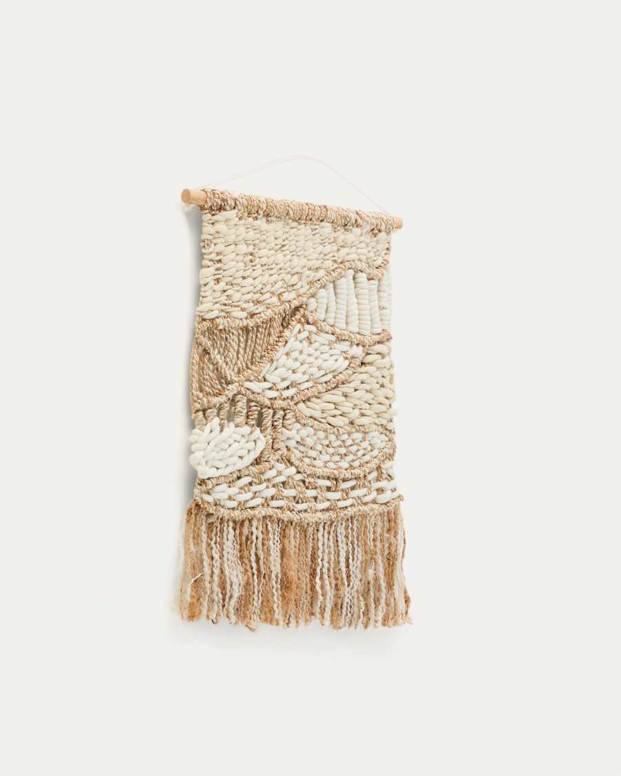 Prak wall tapestry in a multi-coloured wool and jute mix, 70 x 105 cm