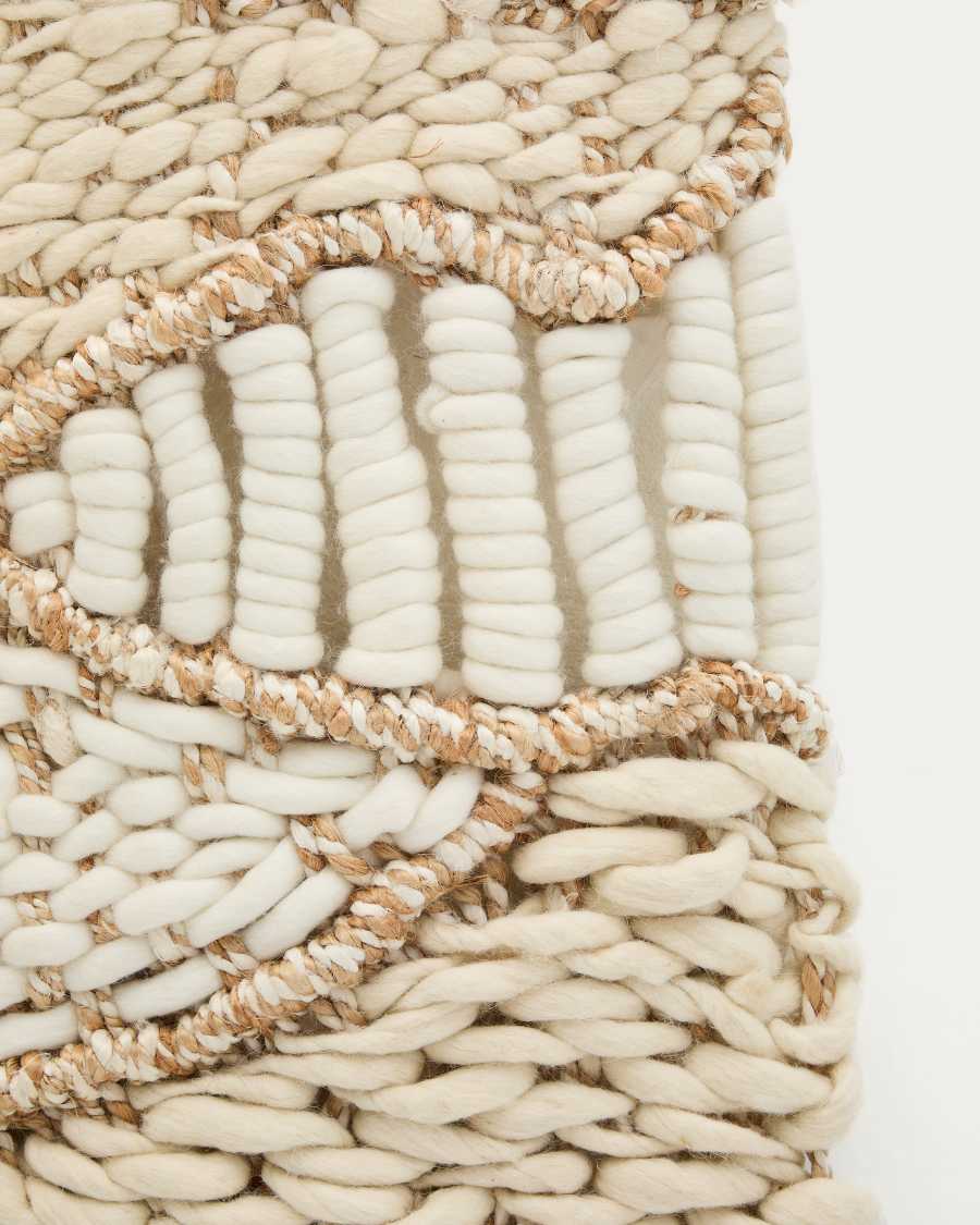 Prak wall tapestry in a multi-coloured wool and jute mix, 70 x 105 cm