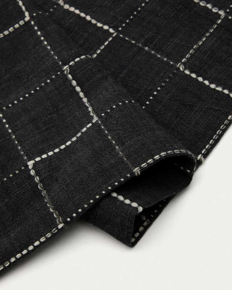 Ersen black, 100% cotton table runner, 50 x 160 cm
