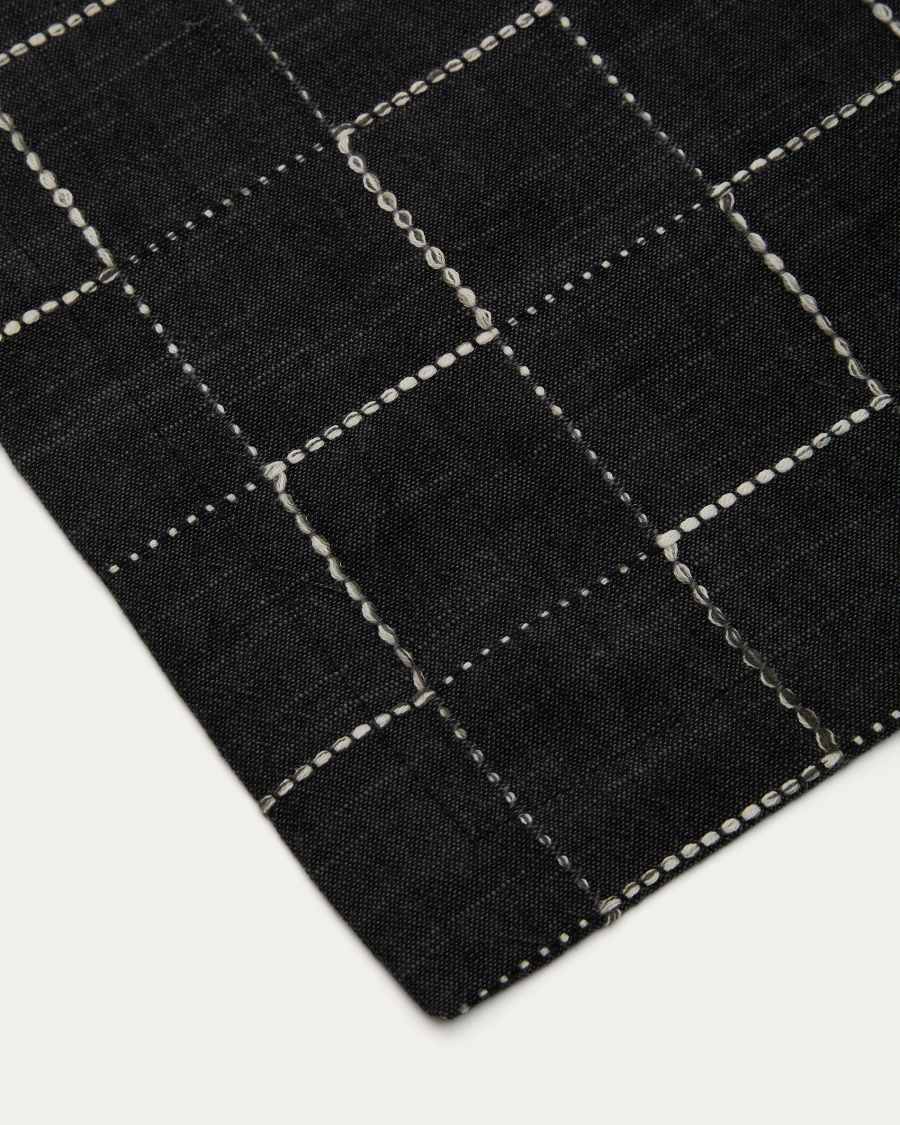 Ersen black, 100% cotton table runner, 50 x 160 cm