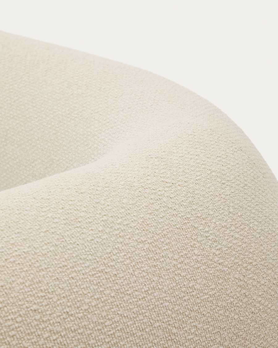 Martina ecru chenille 2-seater modular sofa with left chaise longue 230cm