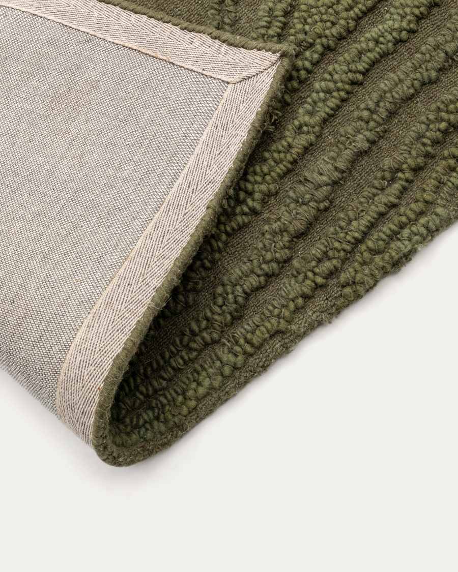 Veiza wollen vloerkleed groen 160 x 230 cm