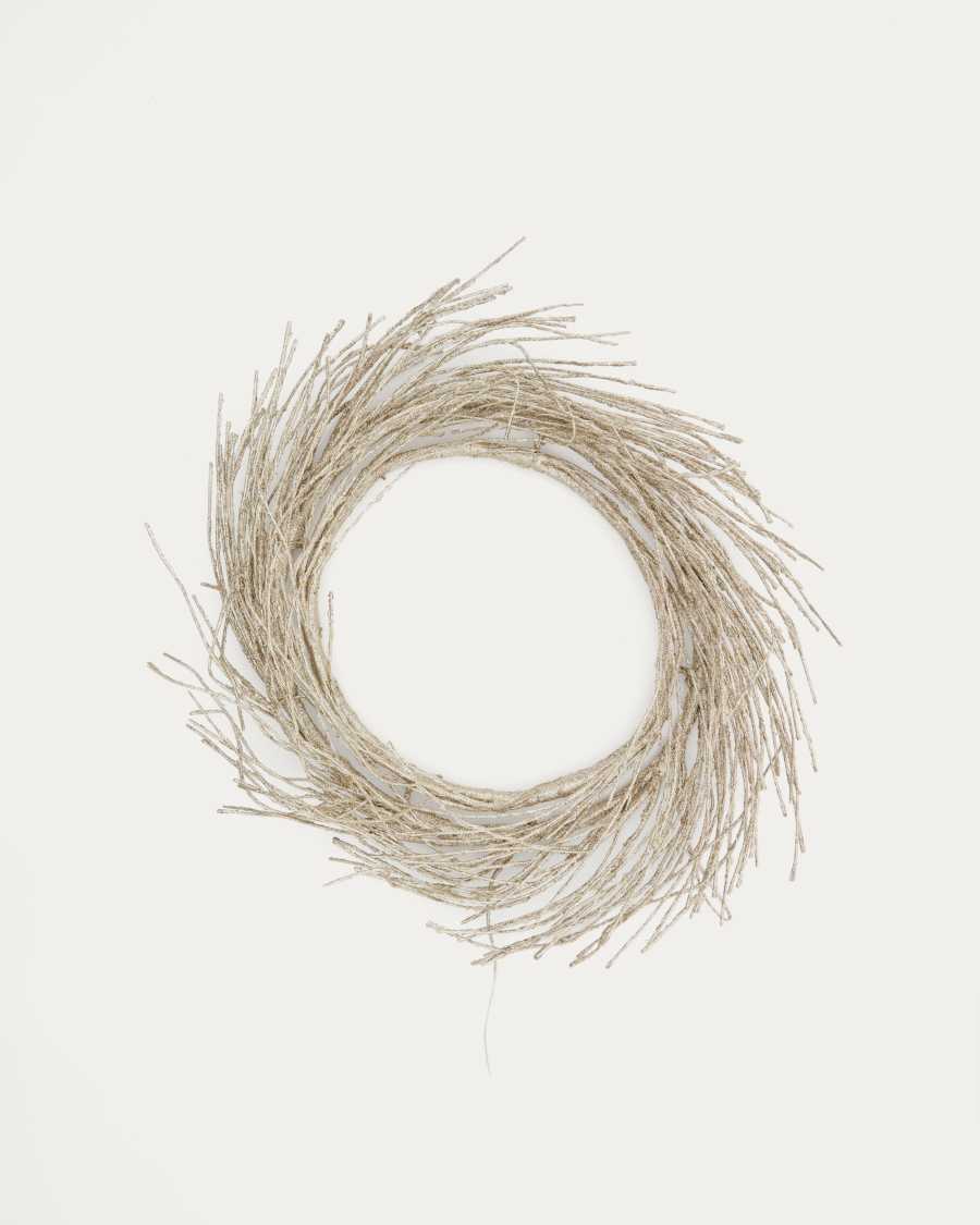 Corona luminosa dorata Bria Ø60 cm