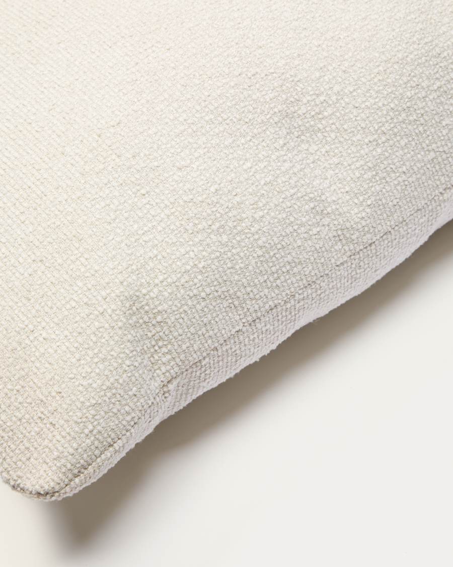 Martina ecru chenille cushion 52 x 52cm