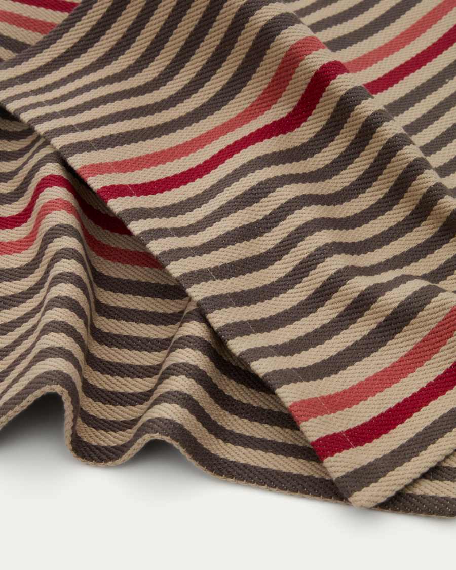 Odisa set of 2 cotton table mats with multi-colour stripes
