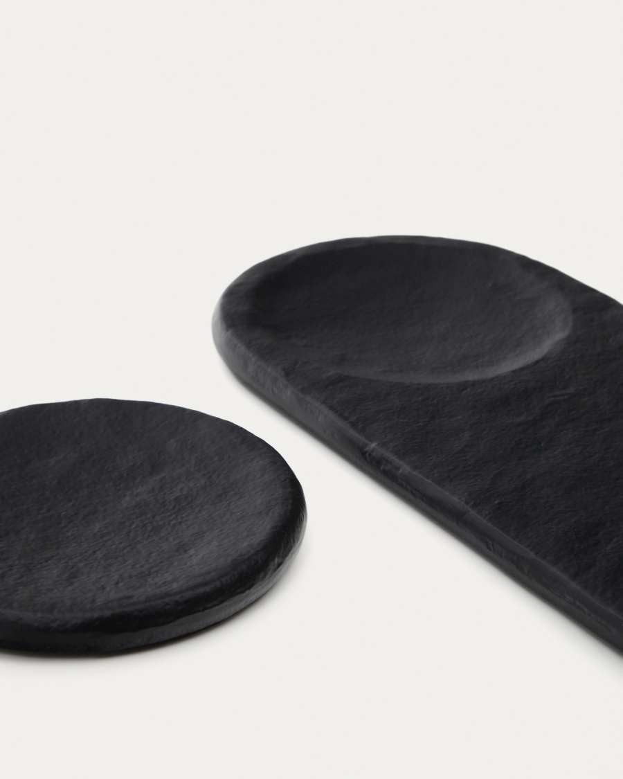 Set Mabic aus 2 Tabletts aus Aluminium schwarz