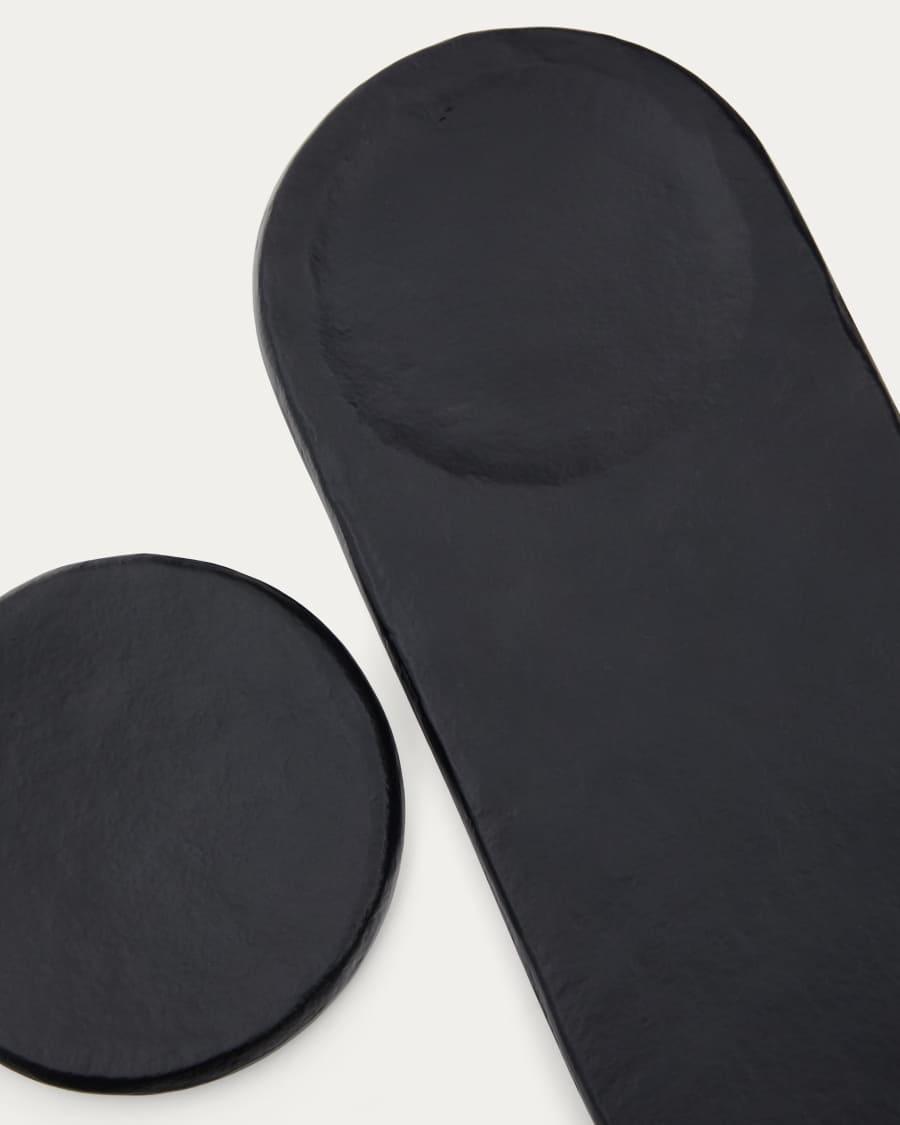 Set Mabic aus 2 Tabletts aus Aluminium schwarz