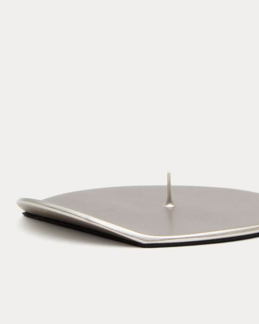 Candelabro Quira in alluminio argentato
