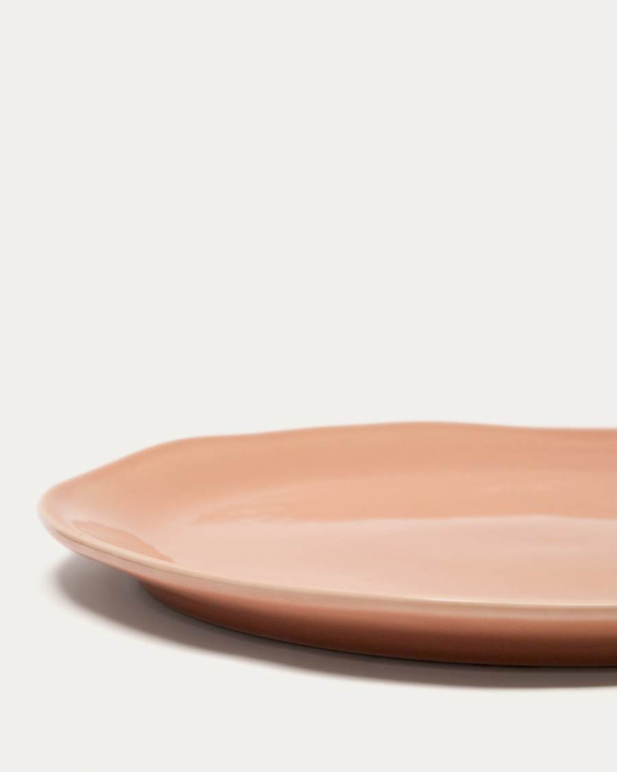 Pink ceramic Tiraya flat plate
