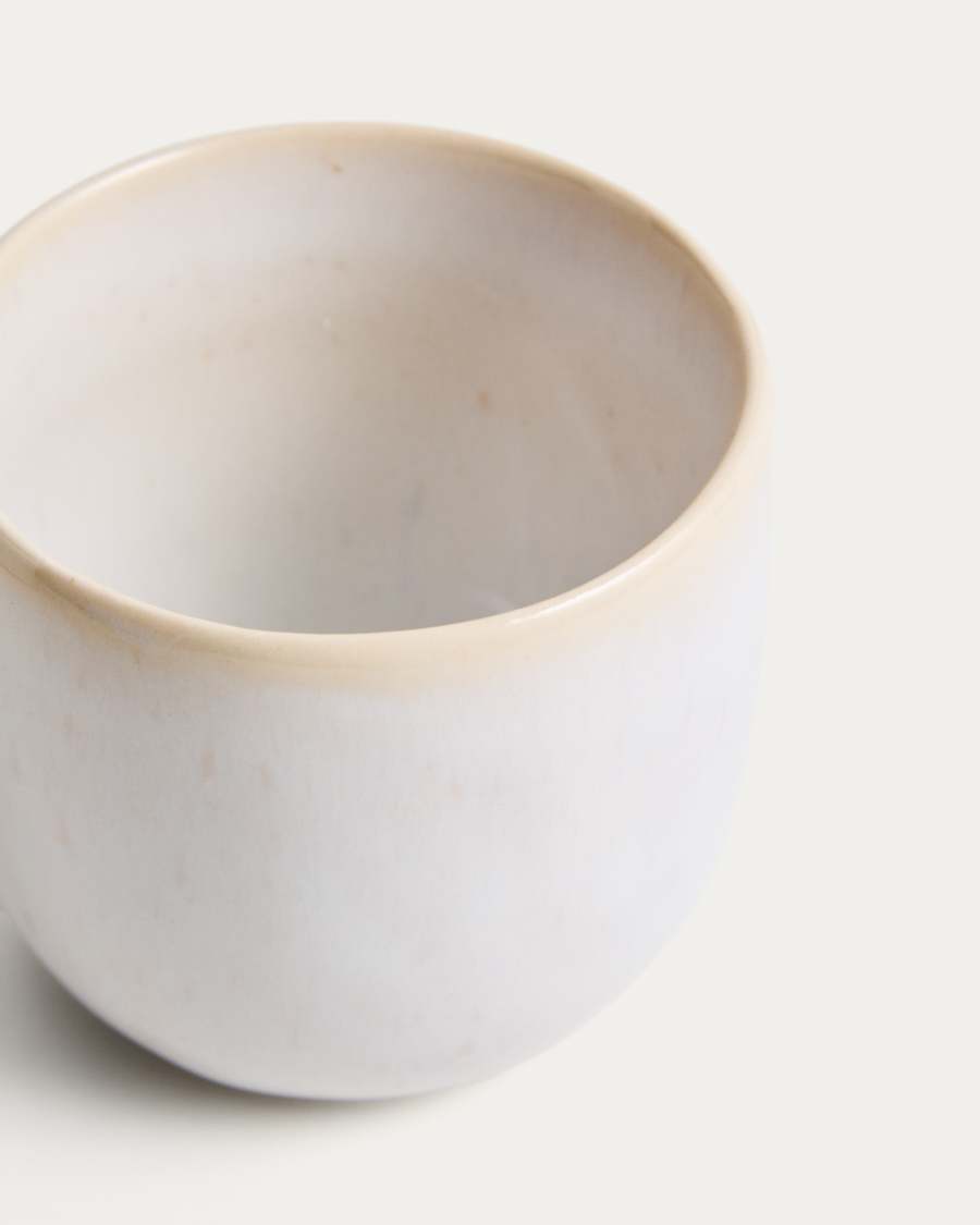 Tazza bassa Uilo in ceramica bianca