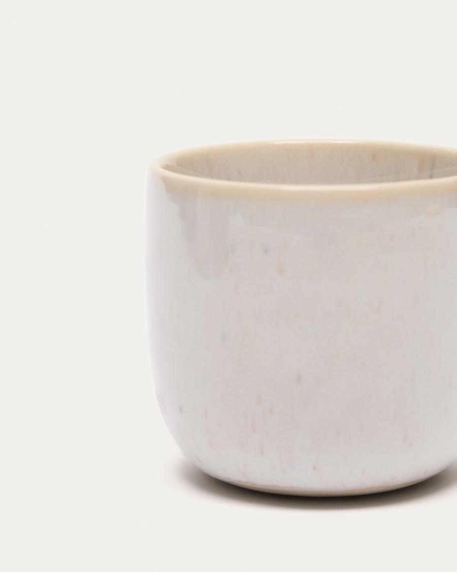 Tazza bassa Uilo in ceramica bianca