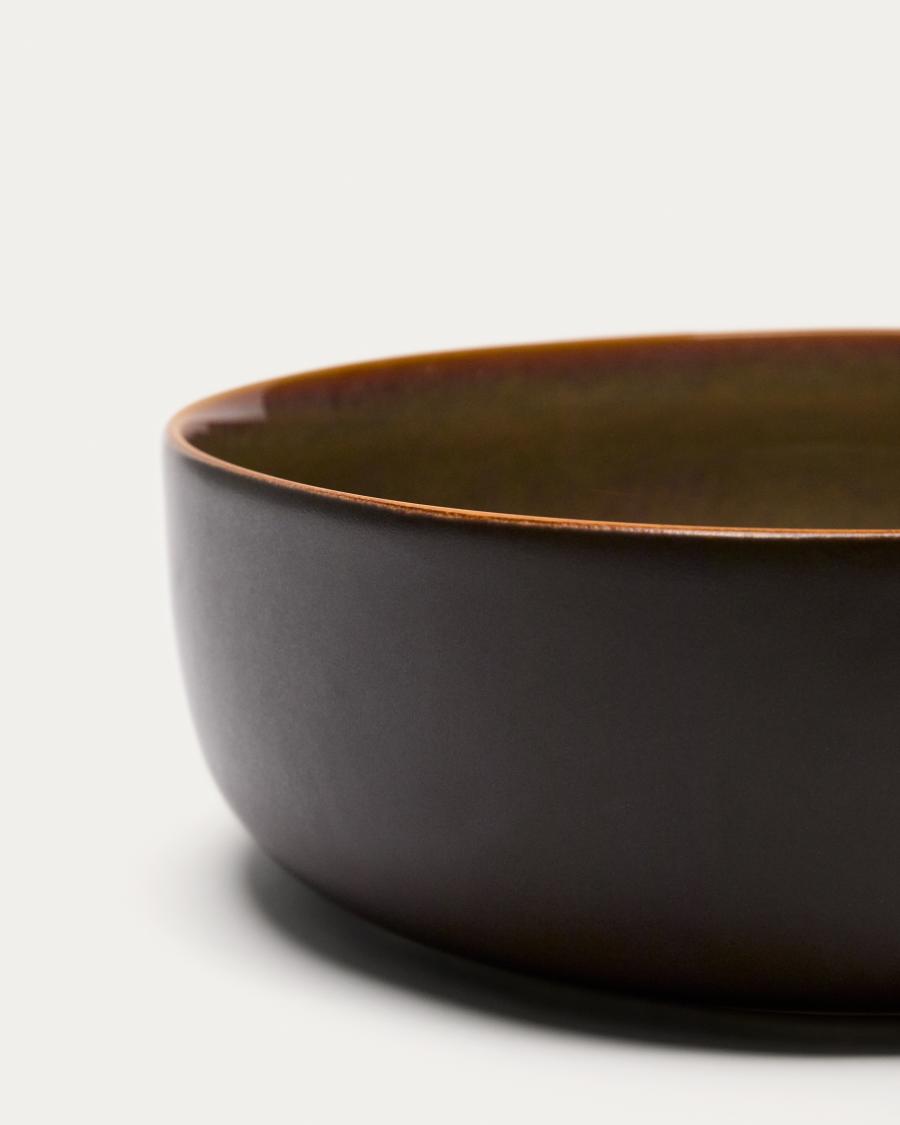 Ciotola grande Uilo in ceramica marrone
