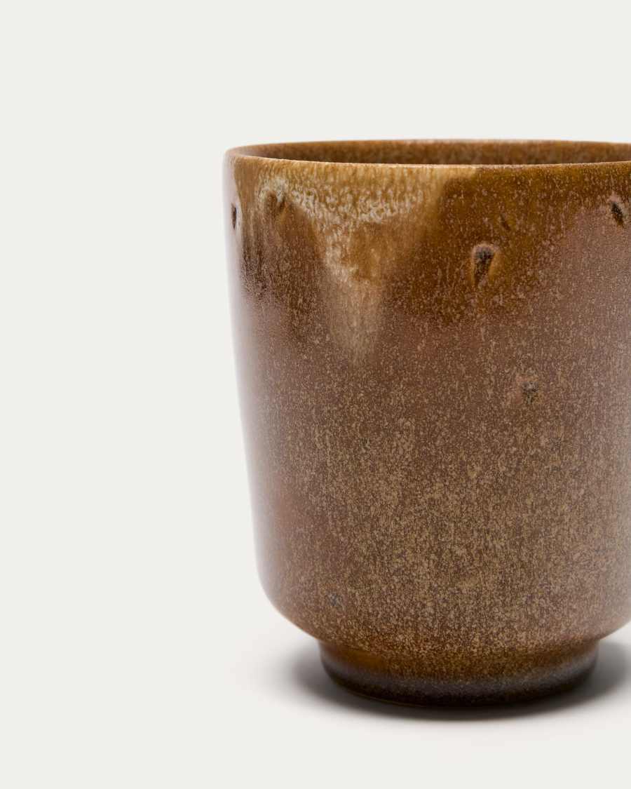 Brown ceramic Nagoli cup