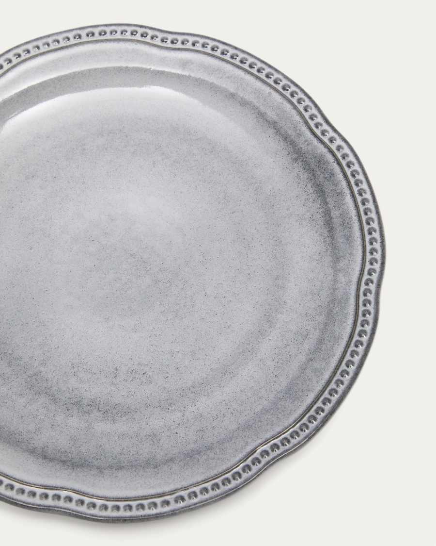 Dovec flacher Keramikteller blau