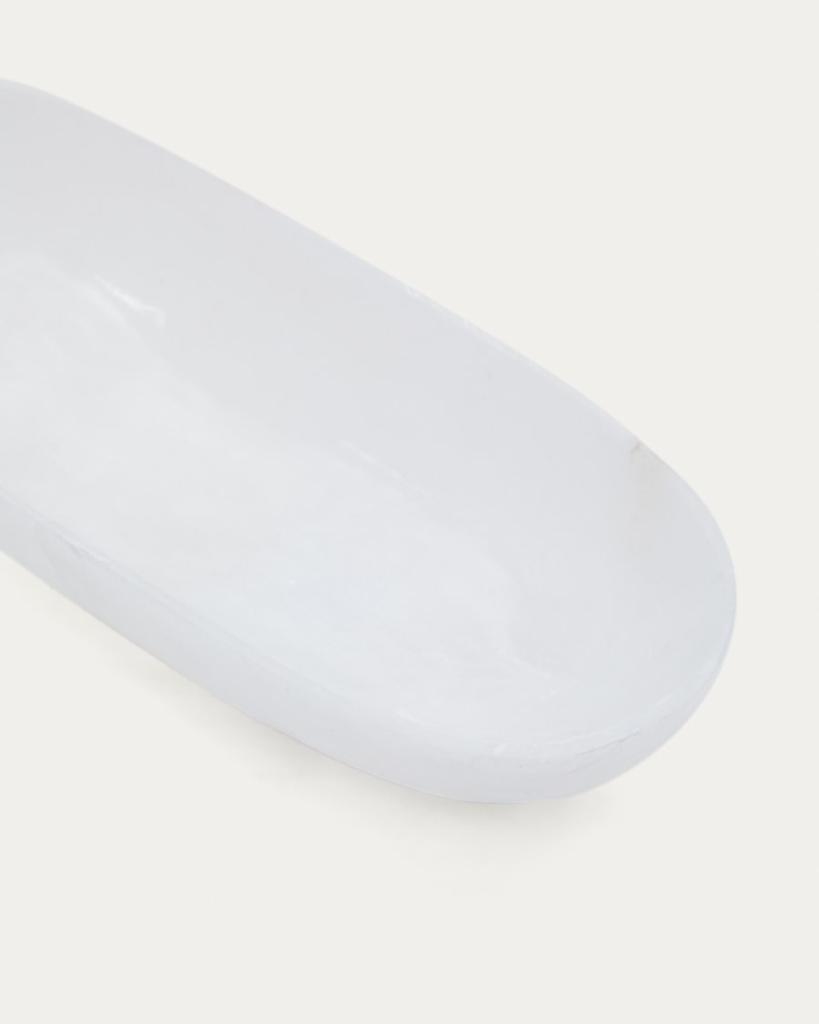 Eval white alabaster serving dish
