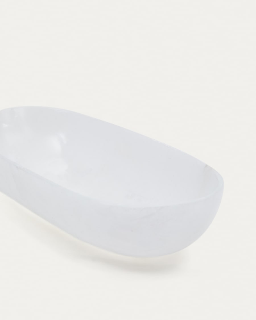 Eval white alabaster serving dish