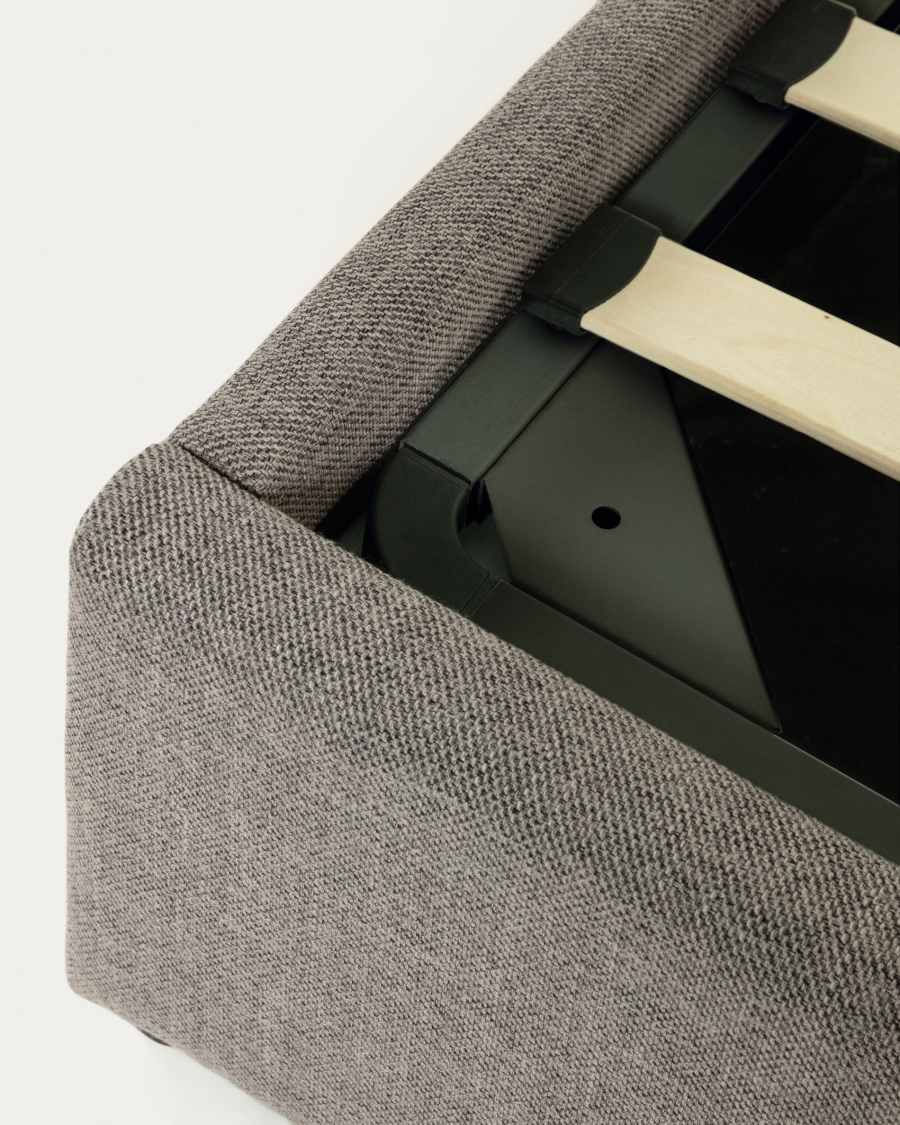 Nahiri grey lift-up storage bed for a 180 x 200 cm mattress