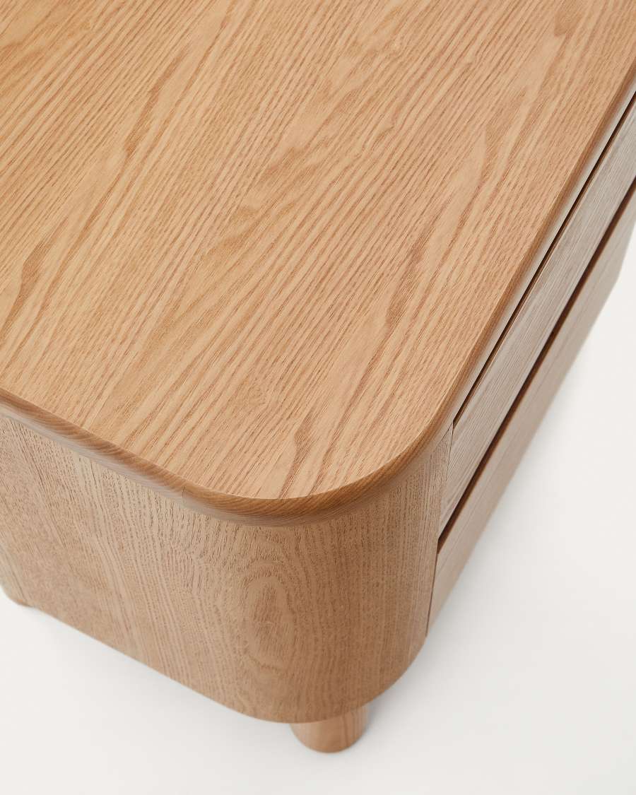 Salaya bedside table ash plywood FSC Mix Credit, 55 cm x 50 cm