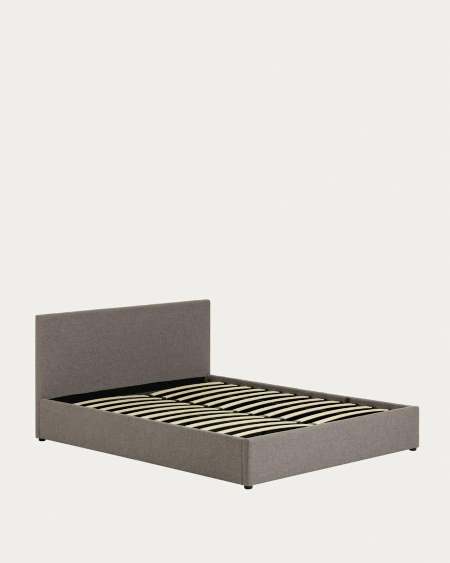 Nahiri grey lift-up storage bed for a 160 x 200 cm mattress