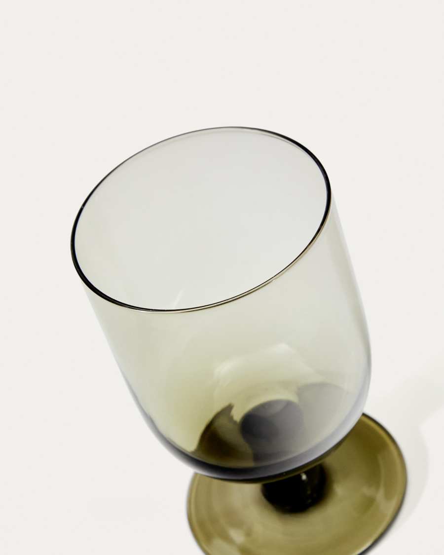 Calice di vino Sauky di vetro verde 32 cl