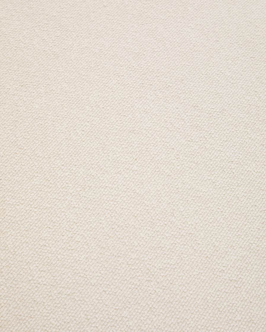 Aurum ecru chenille footrest with matte beige metal base 85 x 85cm FSC Mix Credit