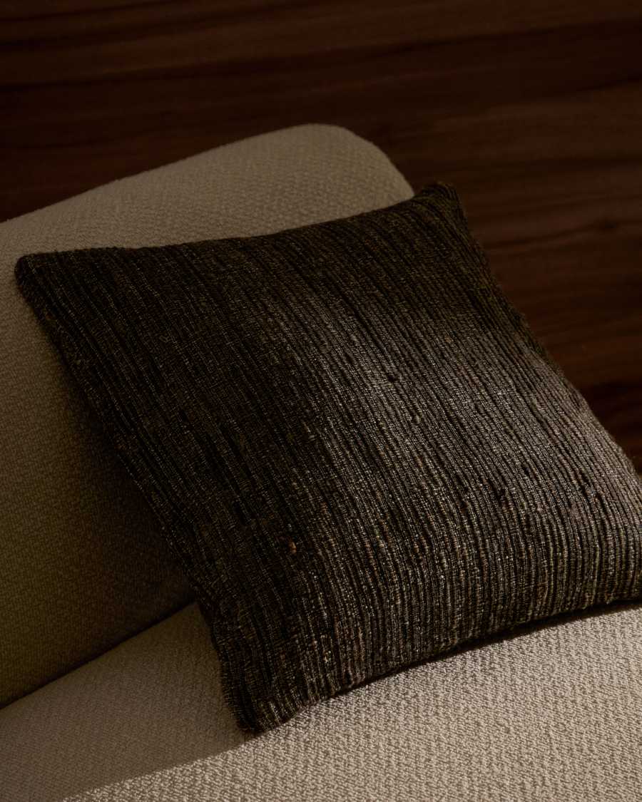 Gulbe cushion cover in multi-coloured silk and cotton, 45 x 45 cm