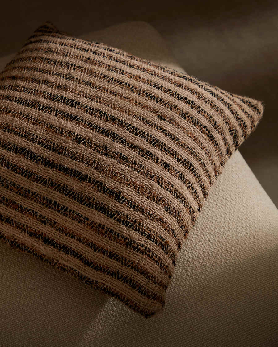 Wesna cushion cover in multi-coloured viscose and cotton, 45 x 45 cm