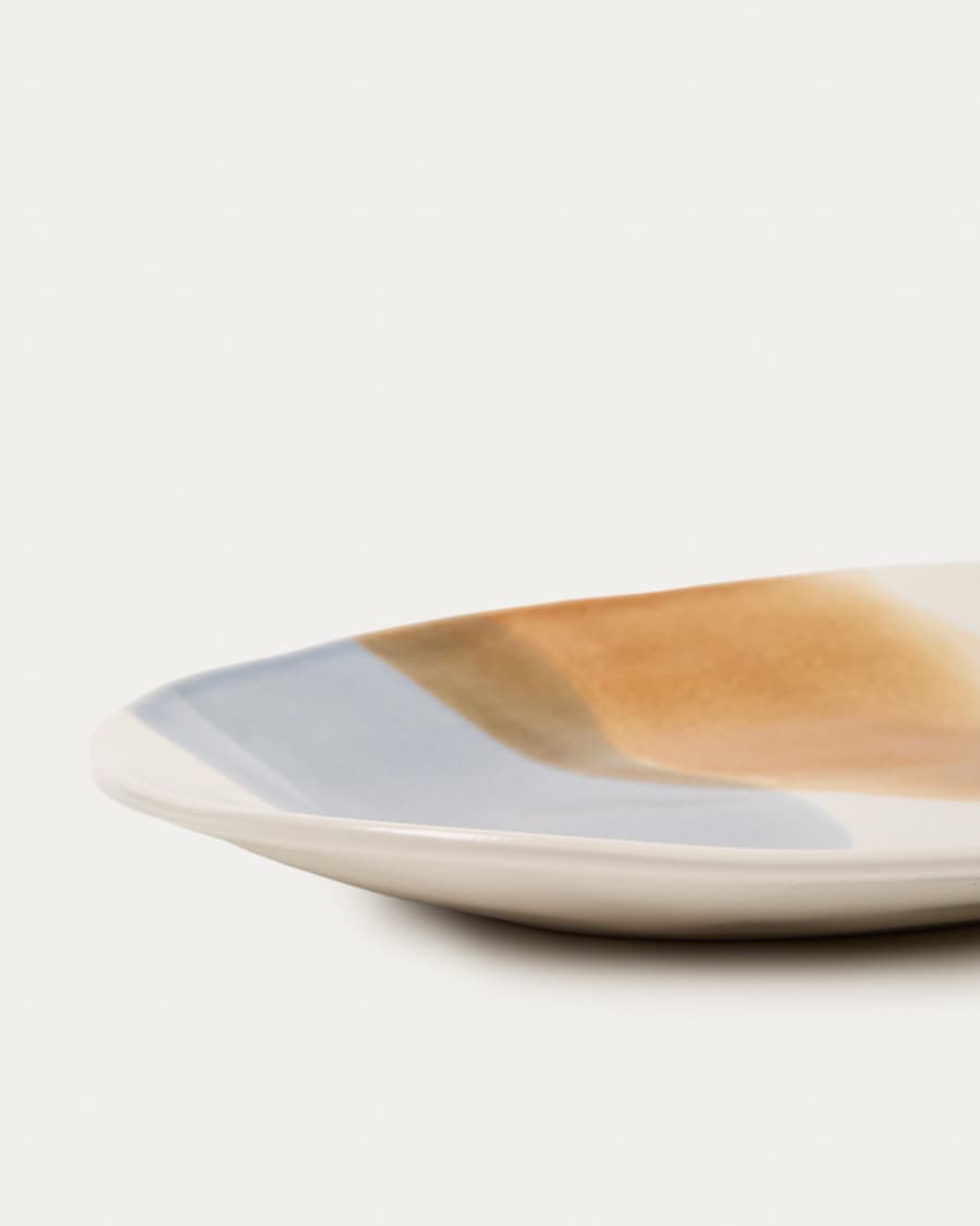 Large multicoloured ceramic Miglo dish