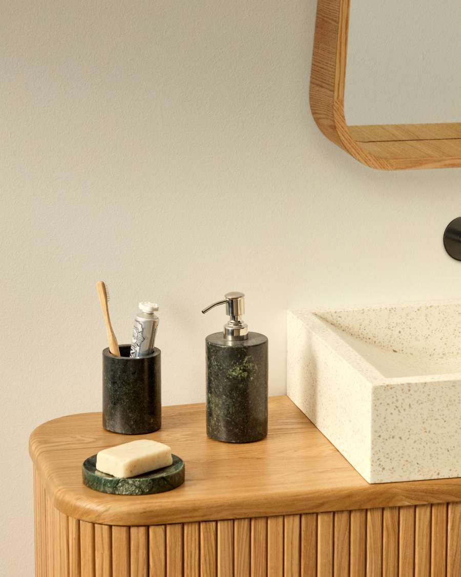 Elenei green marble soap holder