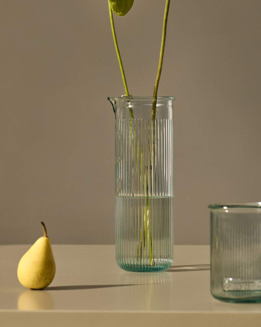 Milma transparent recycled glass jug