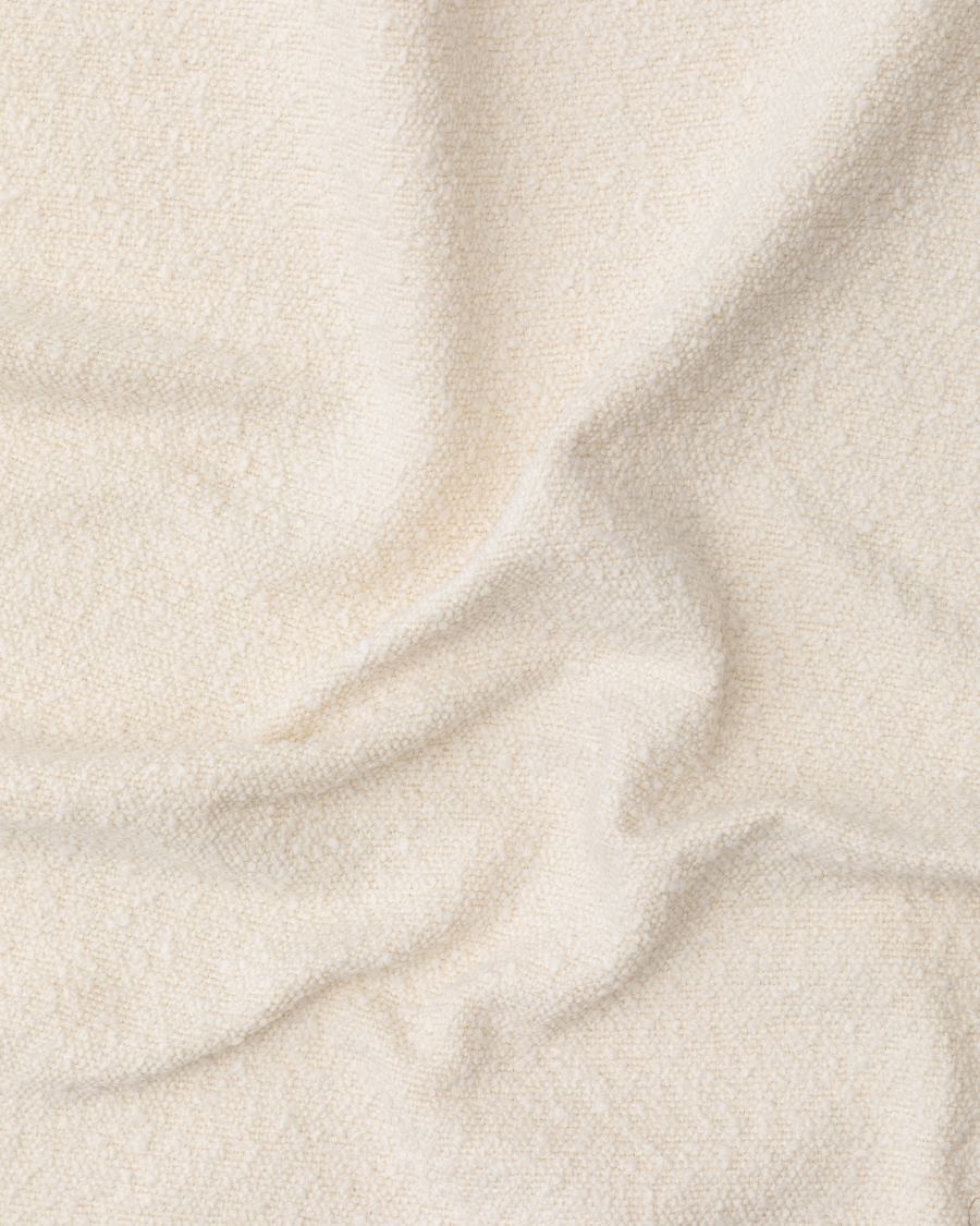 Ascot white fleece fabric sample, 10 x 15 cm