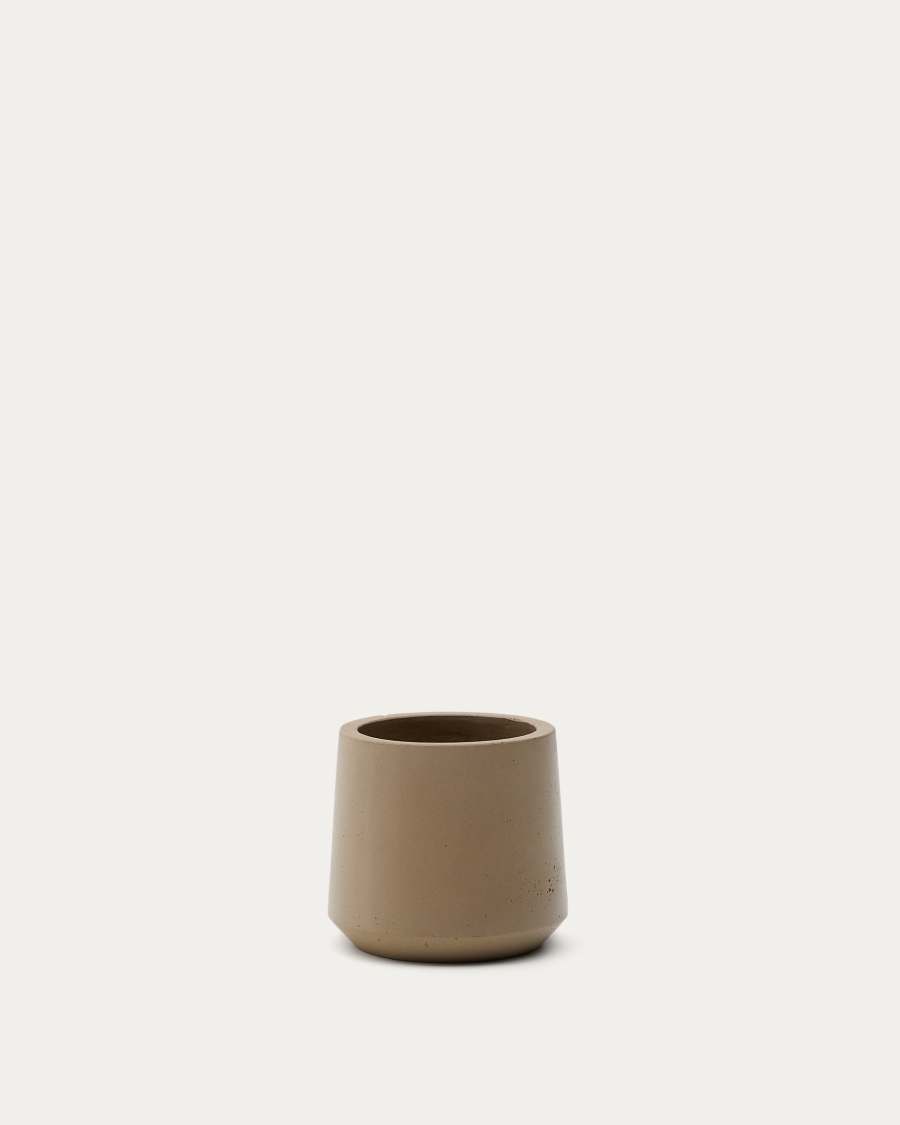 Calun beige cement planter Ø 32cm