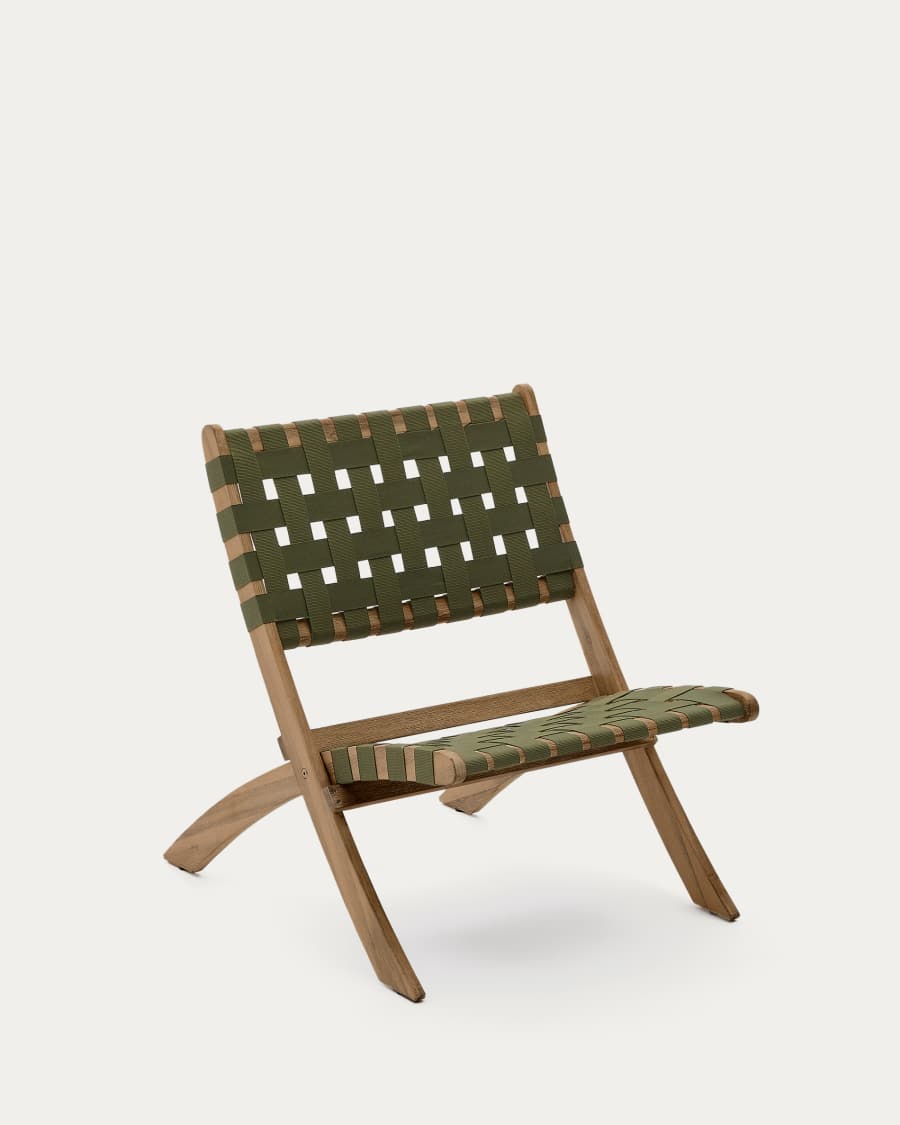 FSC 100% green cord and solid acacia wood Chabeli folding chair