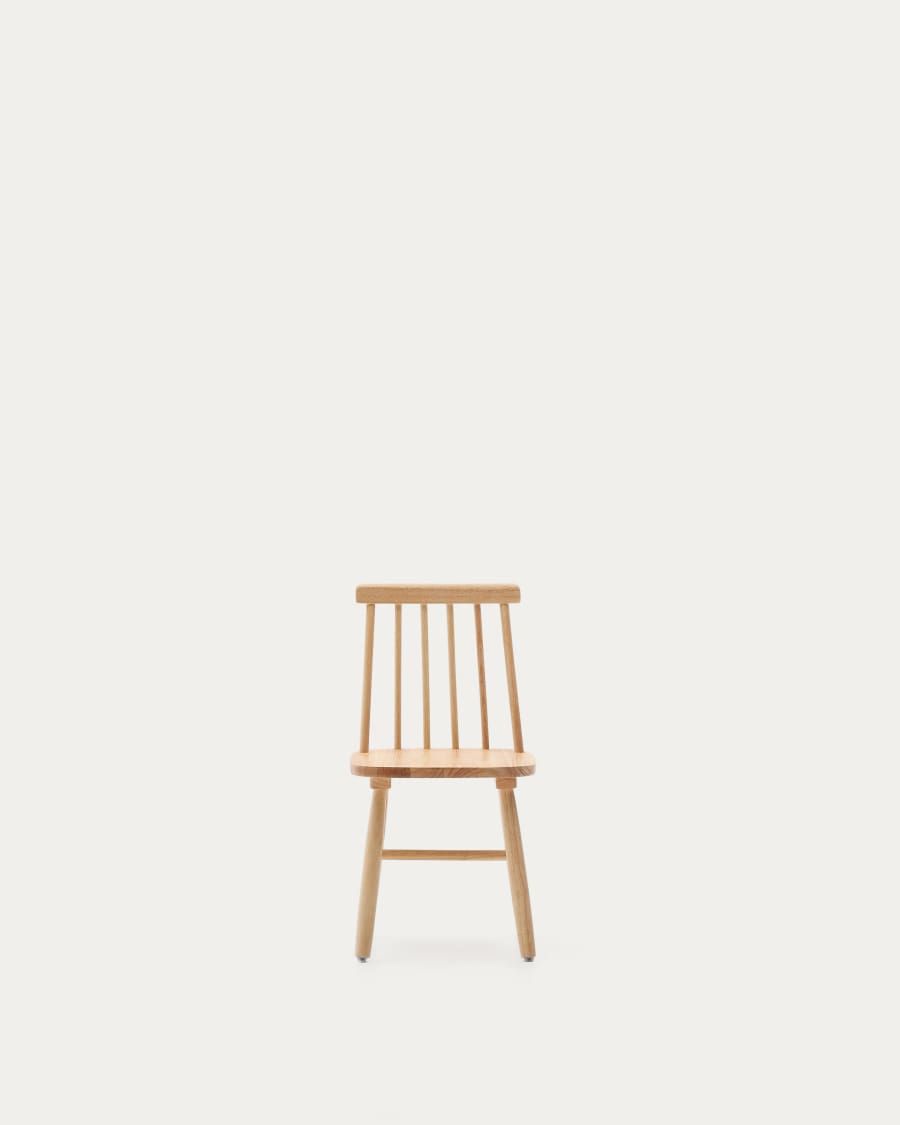Tressia kids chair in solid rubber wood with natural finish