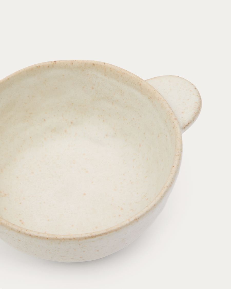 Zunel beige ceramic bowl