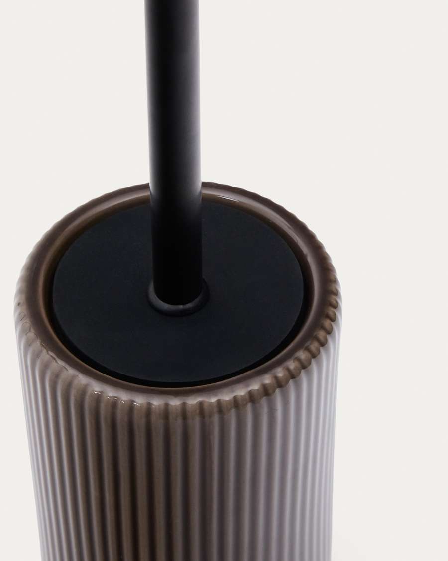 Selime brown stoneware toilet brush