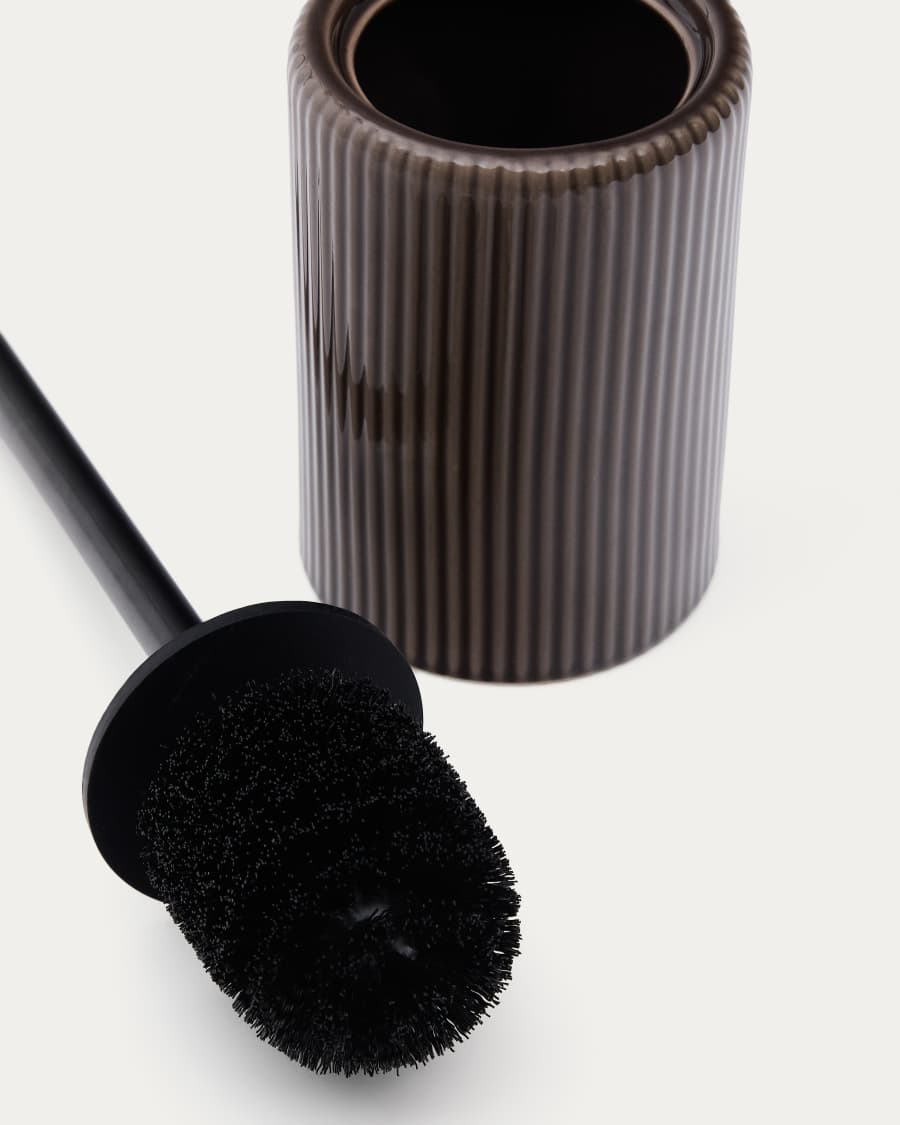 Selime brown stoneware toilet brush