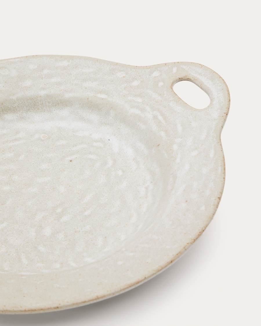 Zunel beige ceramic plate