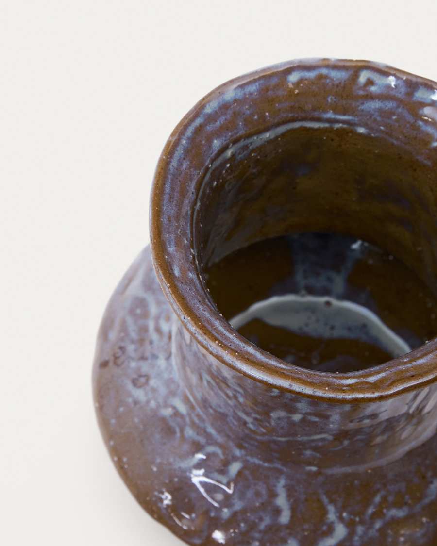 Olaris brown ceramic vase 16 cm