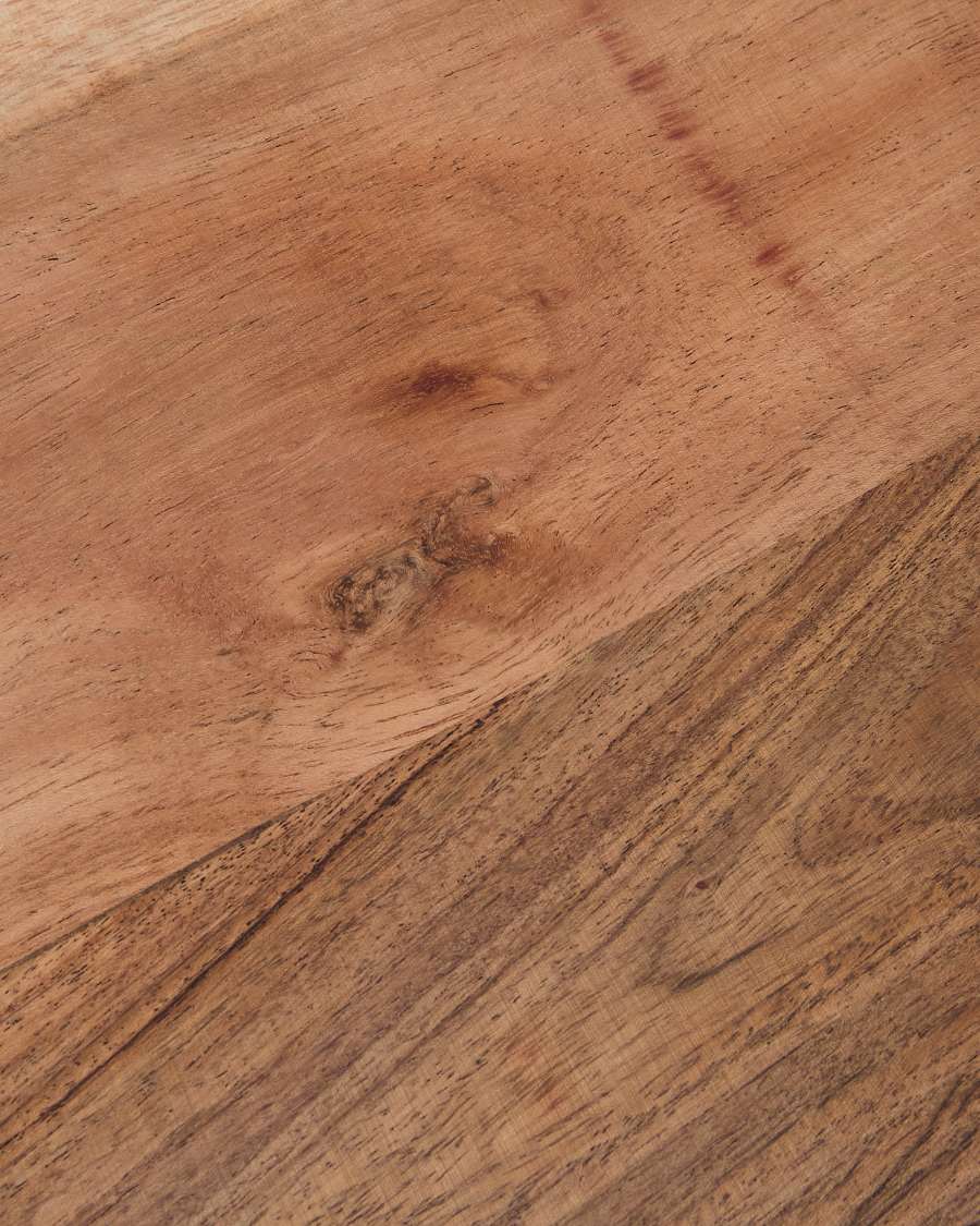 Vira serving board in acacia wood and black metal