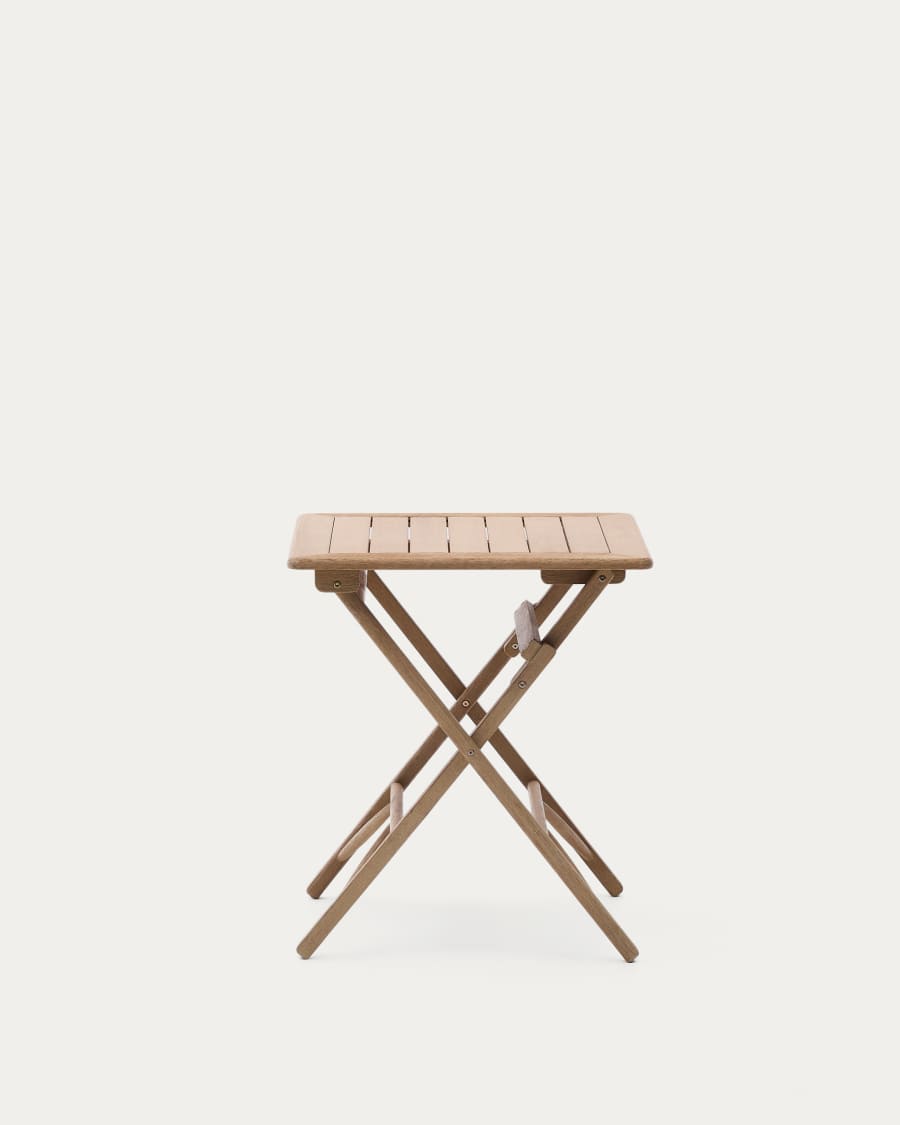 Dandara folding table in FSC 100% solid acacia wood 66 x 66cm