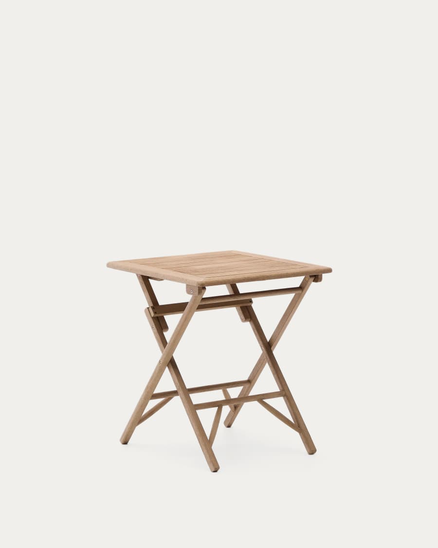 Dandara folding table in FSC 100% solid acacia wood 66 x 66cm