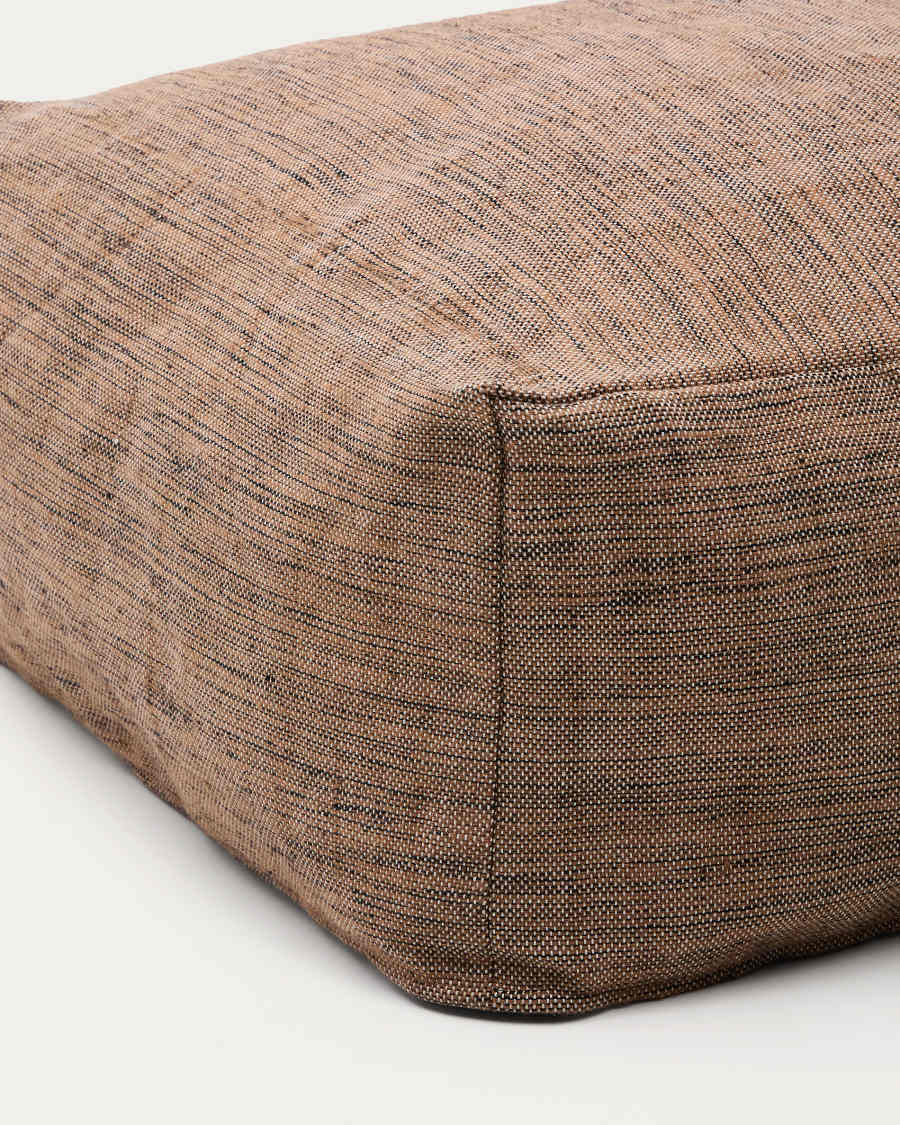 Pouf Vedell 100% PET arancione 60 x 60 x 30 cm